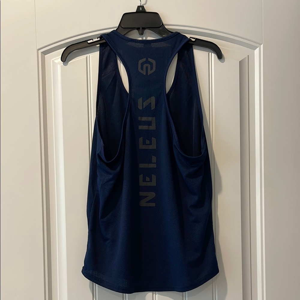 Neleus Men's  Navy Blue Muscle Tank Top‎ S